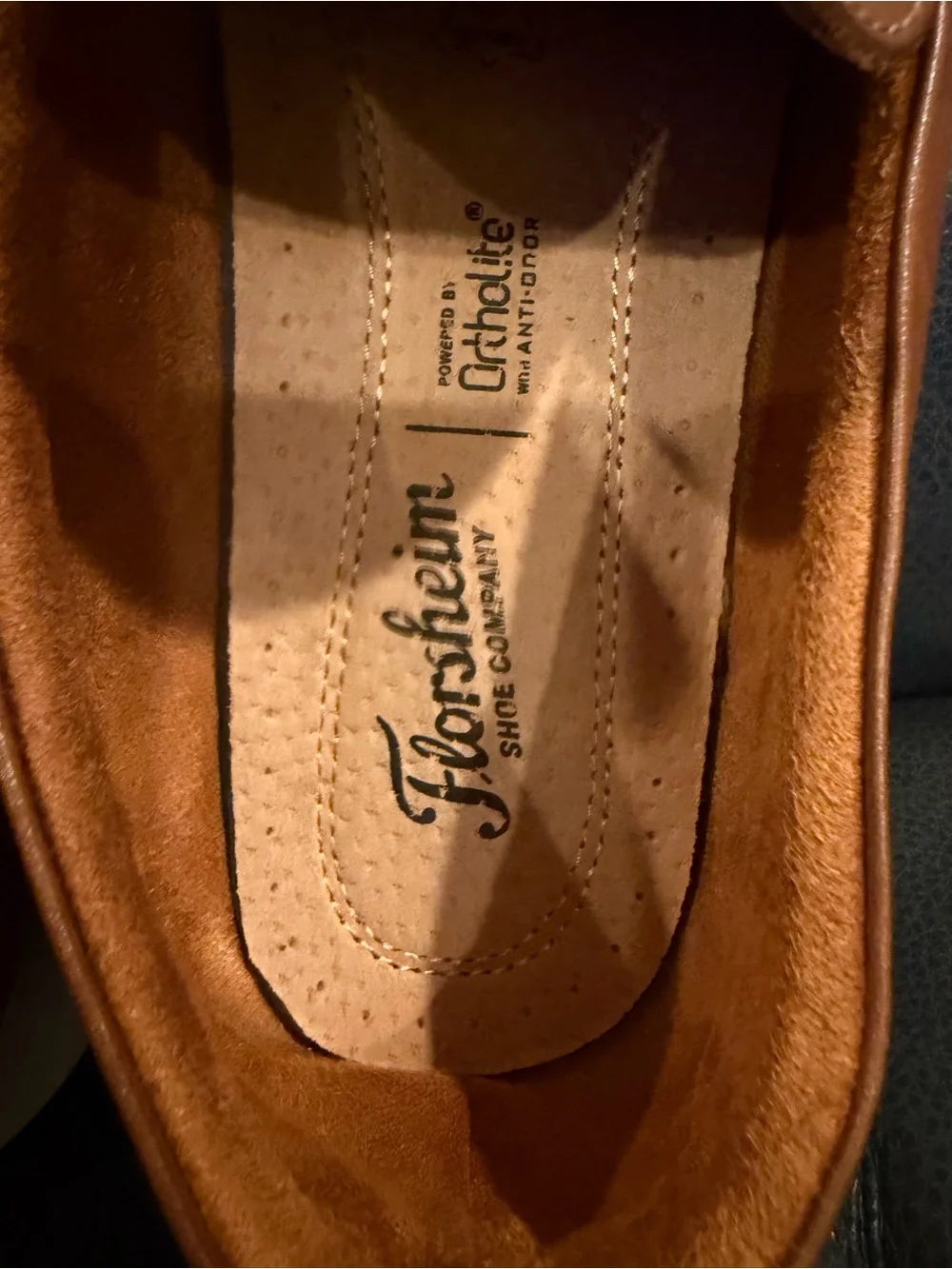 Florsheim Men's Cognac Leather Slip-On Boat Shoes